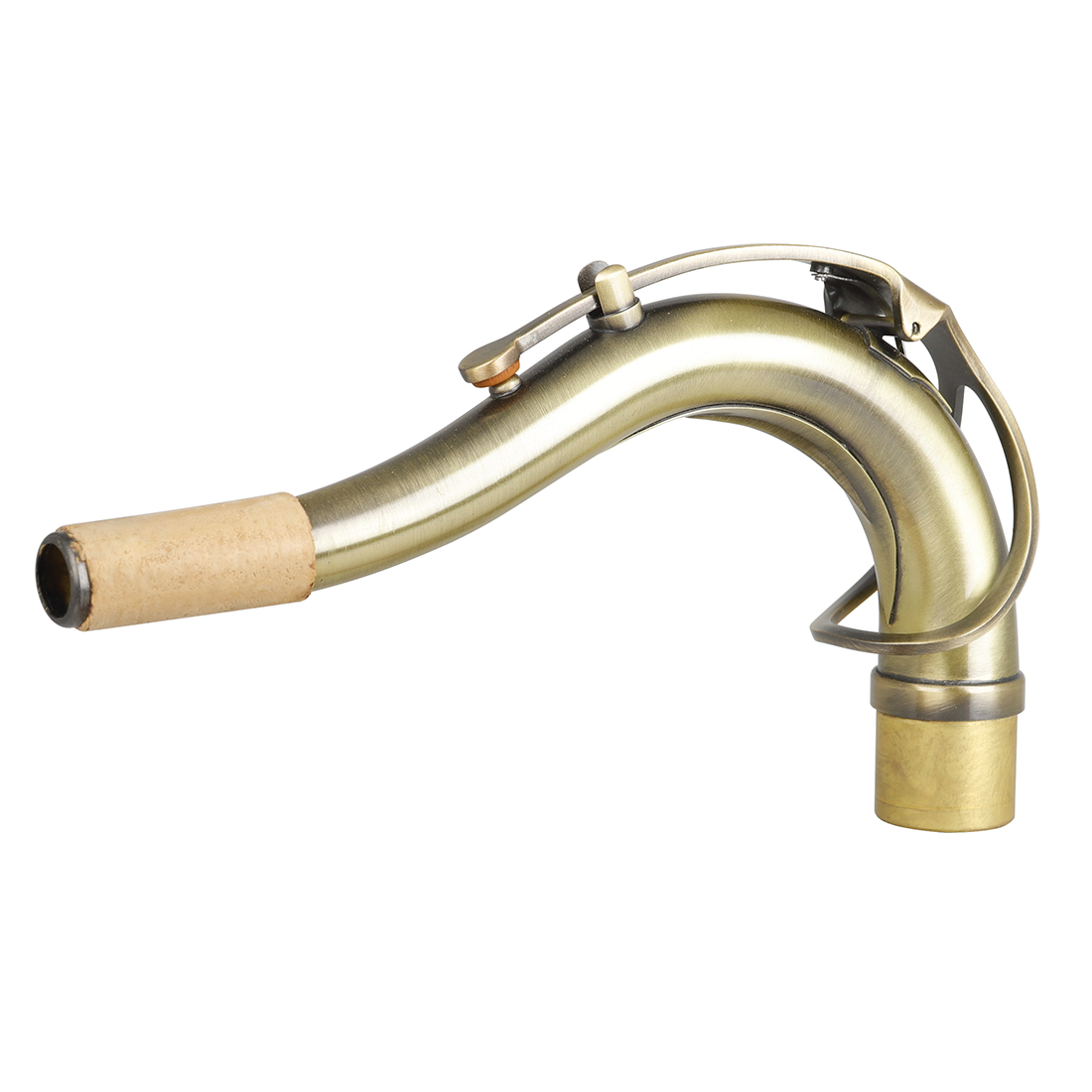 Tenor Low Midrange Baritone Sax Tenon Red Blueness Antique Style Brass Curved Neck for Saxophone Diameter 24.5mm Bronze Color