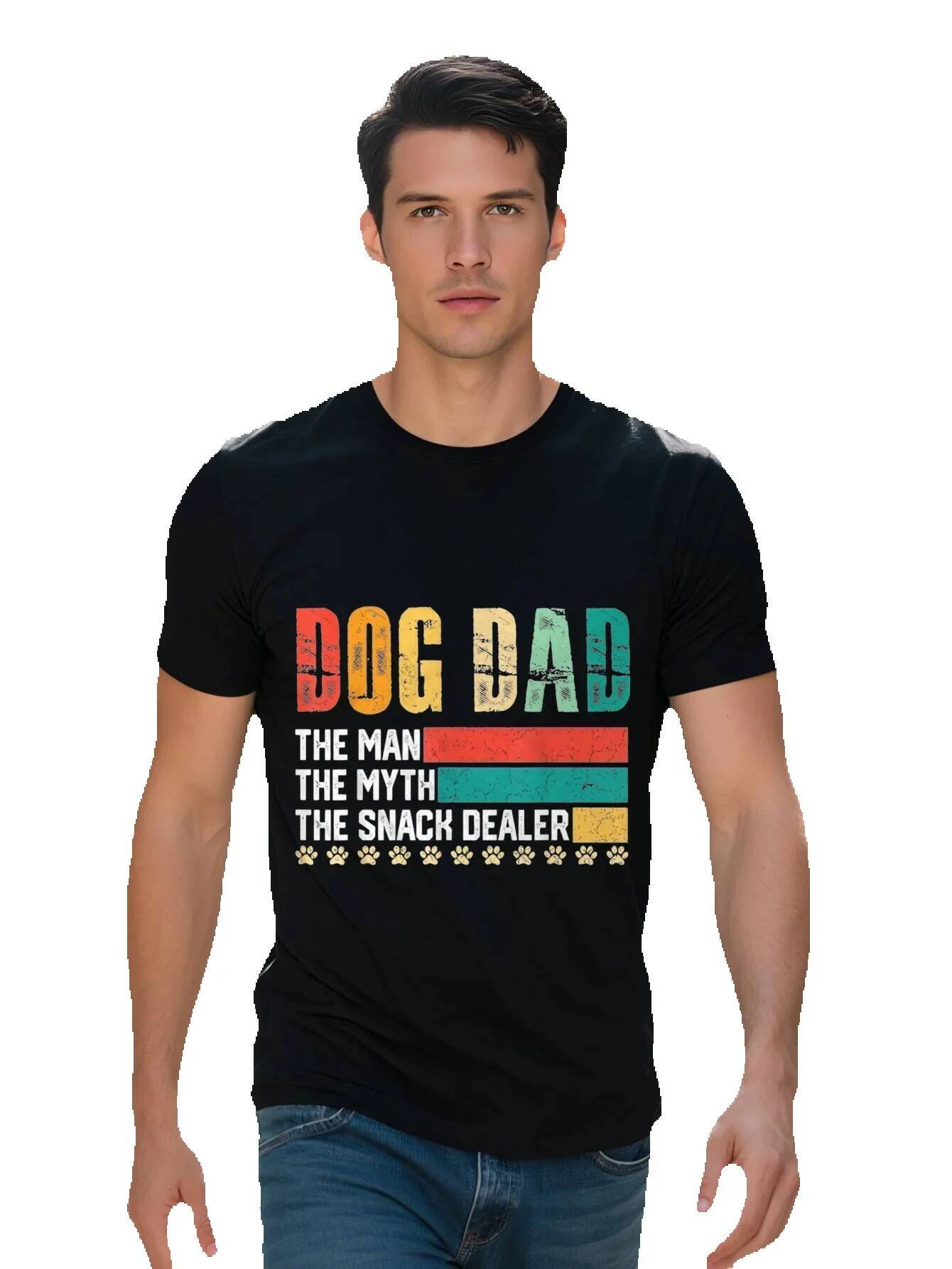Vintage Dog Dad Man The Myth Snack Dealer Father Day T Shirt dc3fe