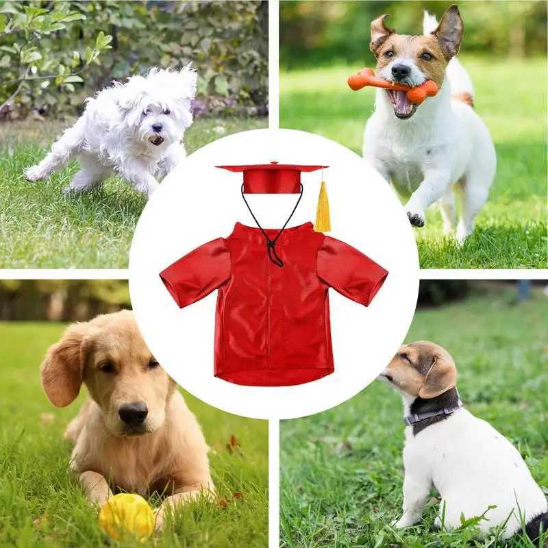 Cat Graduation Hat And Gown Pet Graduation Gown Costume Outfit Shirt Costume Set With Tassel Outfits Pet Clothes For Small XJ250813