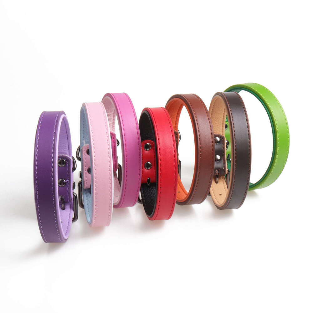 2025 new Jinjite New High-Quality Genuine Pet Soft Double-Layer Leather Collar