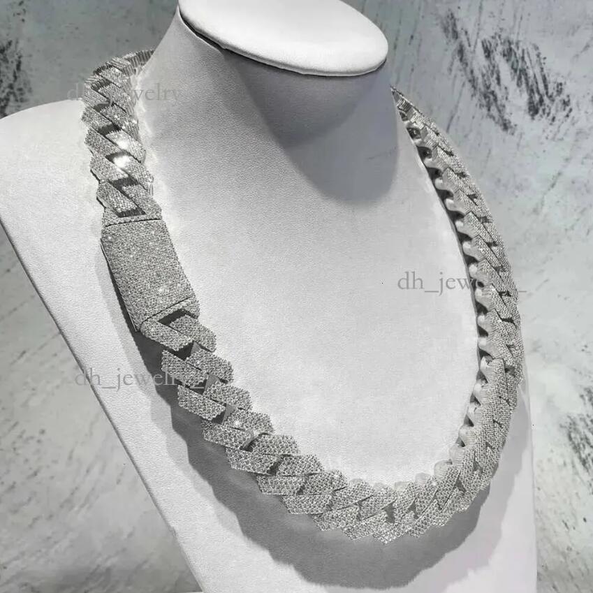 Custom 550 grams Sier Cuban Link Chain Big Rappers Hip Hop Style with Moissanite Dias Yellow Gold Material for Gift