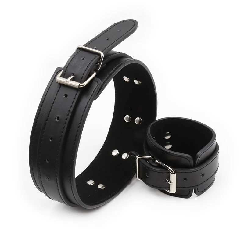 Black Leather Thigh Cuffs Handcuffs For Sex Toys For Adults Couples Bdsm Bondage Set Slave Restraint Exotic Accessories XJ250813