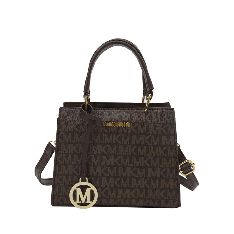 High - end - feeling women's bags 2025 new style textured versatile delicate large - capacity letter - printed single - shoulder hand - carried t