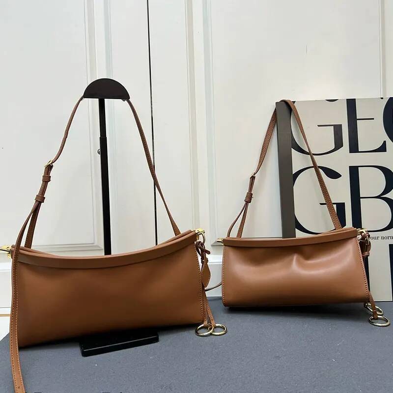 Curved Clip Genuine Leather Design French Fashion Hobo Ladies Purse Shoulder Crossbody Bag Retro Women New high-quality