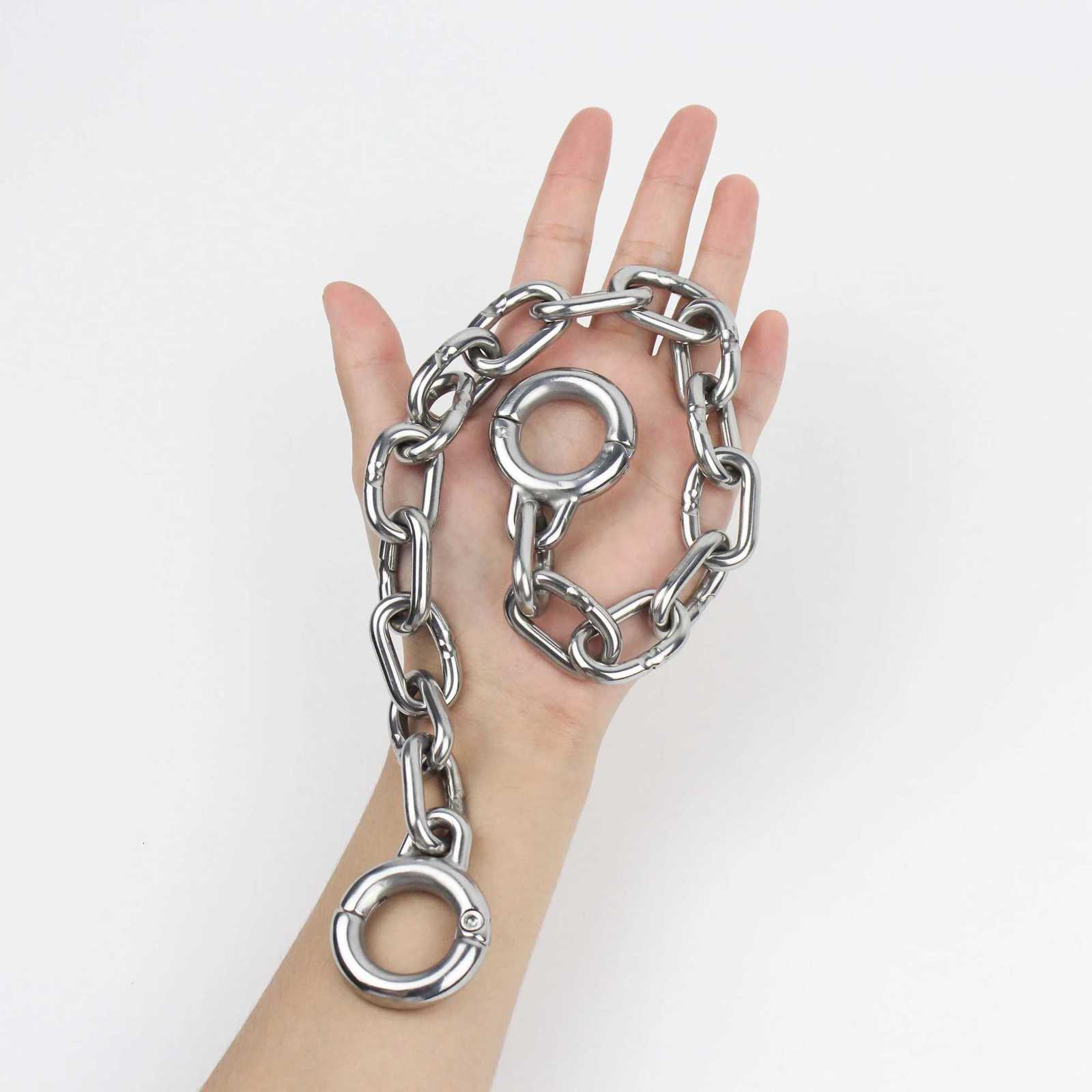 Stainless Steel Thumb Toes Cuffs Slave Shackle Handcuffs Slave Restraint Chain Bondage Adult Games Sex Toys for Men Women Couples XJ250813