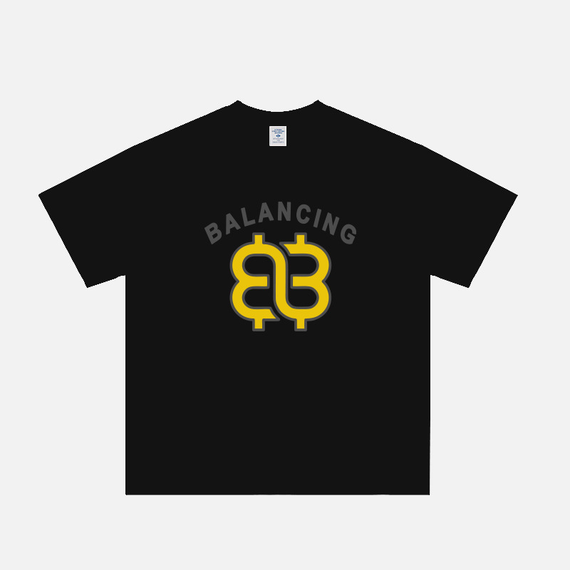 Printed Loose-Fit T-Shirt for Men & Women - Available in Black/White with Customization Option
