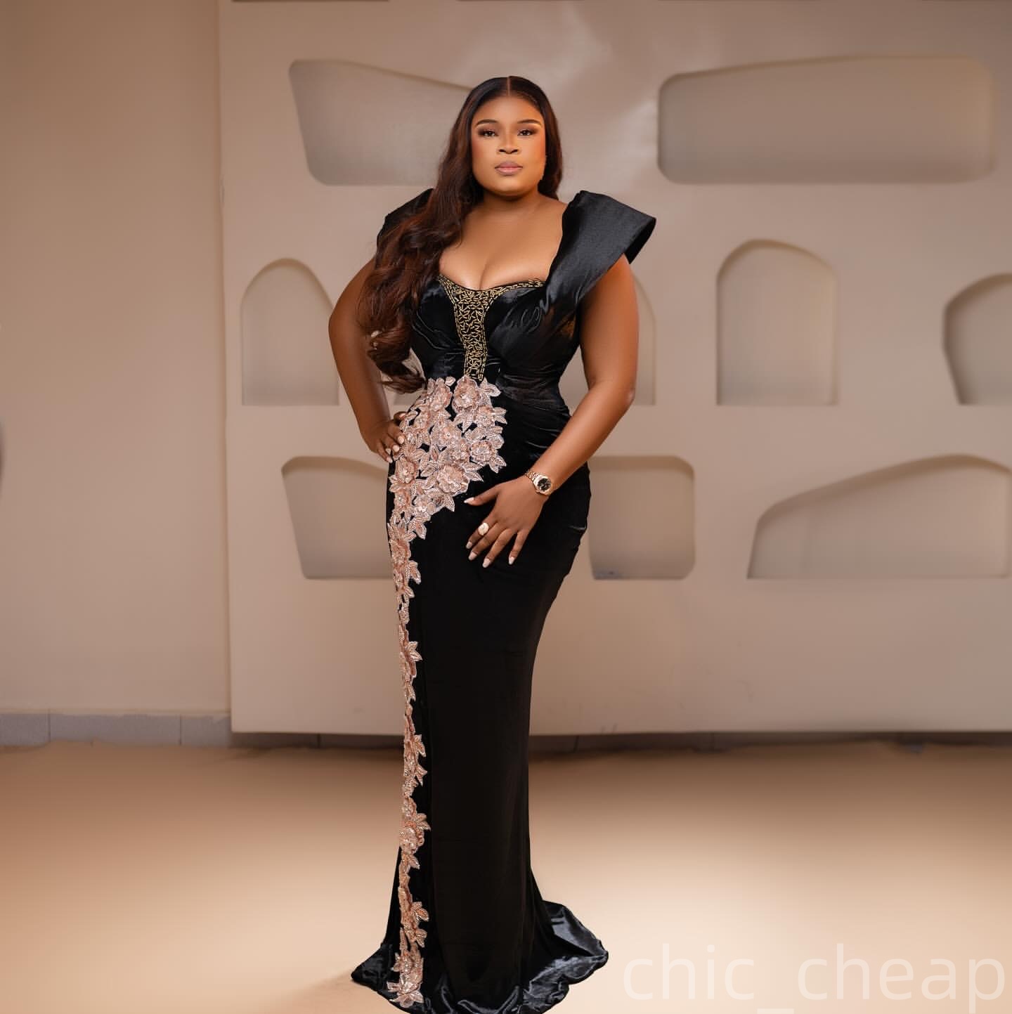 Arabic Mermaid Black Evening Dresses Floral Lace Beaded Satin Sweetheart Prom Formal Party Second Birthday Engagement Gowns Plus Size Dress For Specia