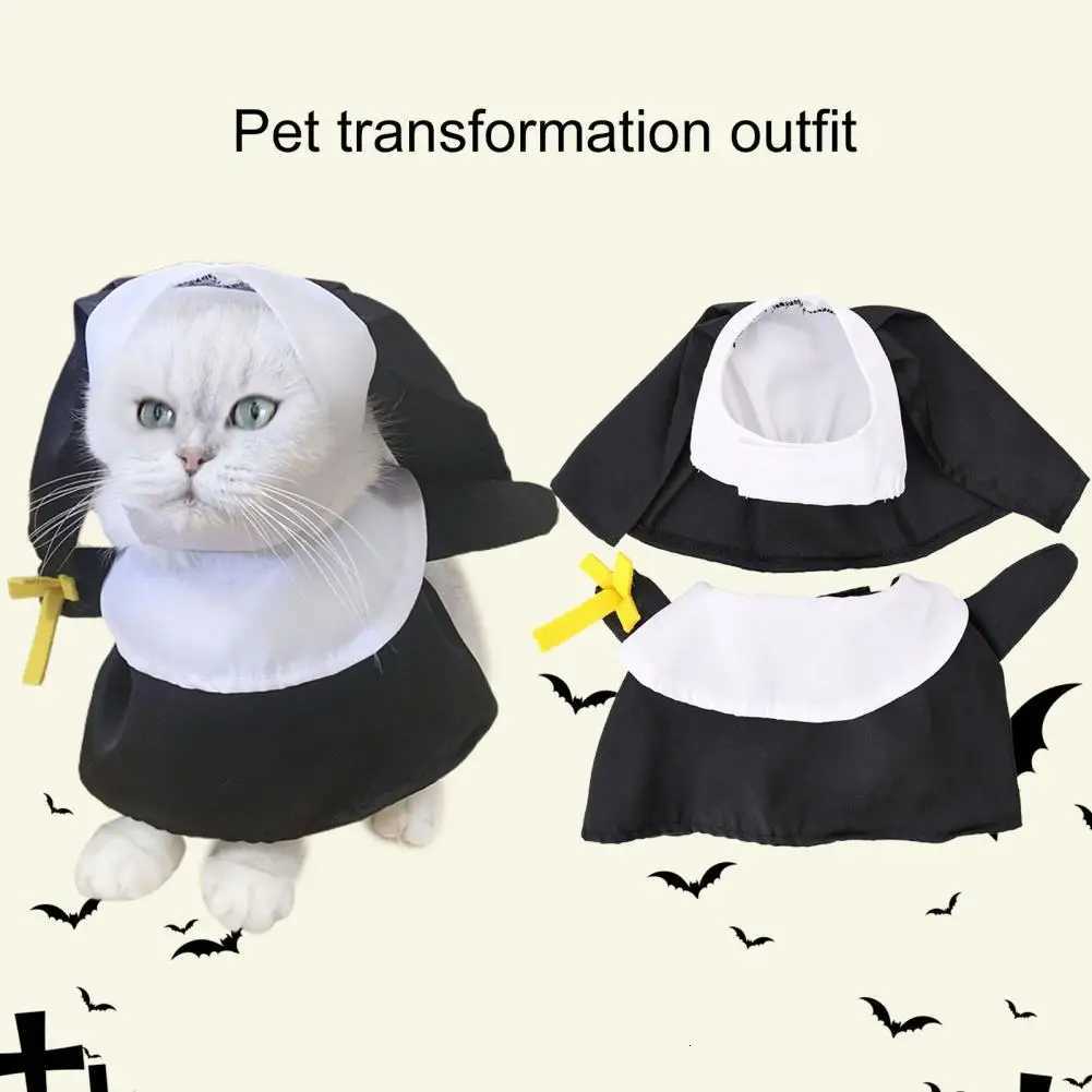 1 Set Pet Costume Set Thick Three-dimensional Modeling Nun Style Dress Up Cosplay Halloween Dog Clothes Pet Supplies XJ250813