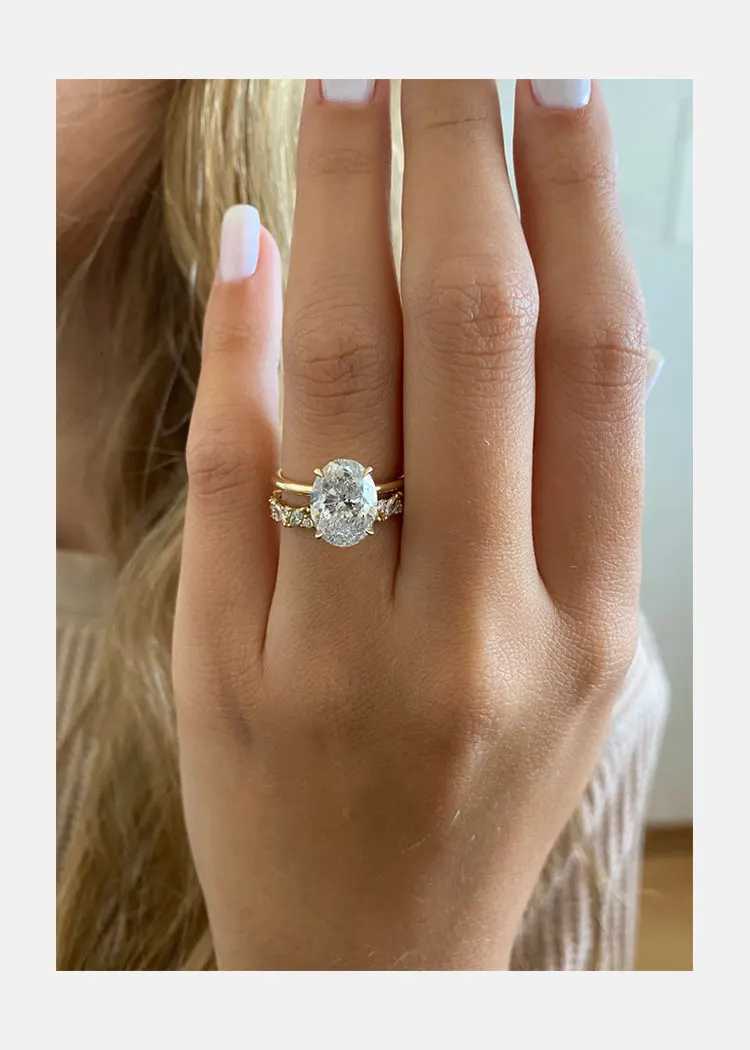 JOVOVASMILE Moissanite Eternity Wedding Band Combination 2*4MM Marquise-Cut 2.1MM Round Diamonds Gorgeous Silver Ring Rings W250812