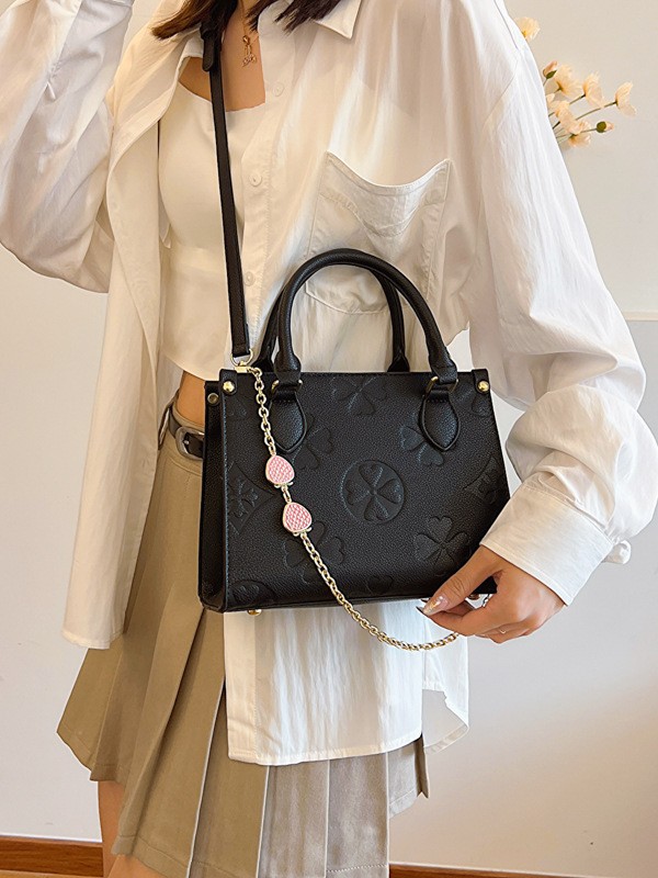 free shipping designer bag new retro printed pink single-shoulder bag with Exquisite pictures