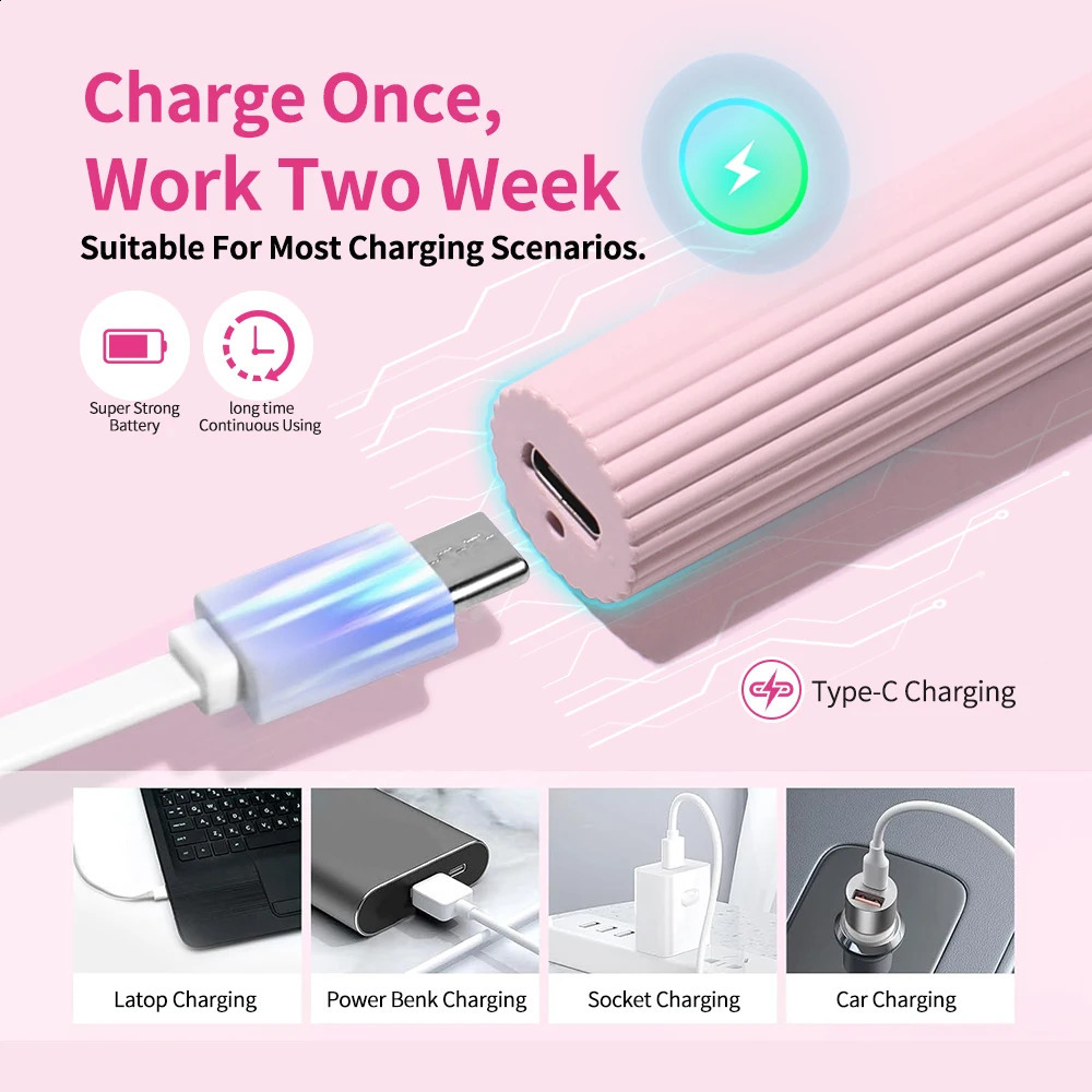 YIKOOLIN 1 Pc Portable UV/LED Pen Shape Nail Lamp For Gel Nail Polish Press On Nails Cordless Rechargeable USB Nail Dryer 250807