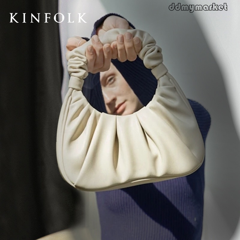 Women's 2024 Niche Design Horn Pleated Textured Baguette Underarm Cloud-like Single Shoulder Crossbody Bag ddmymarket