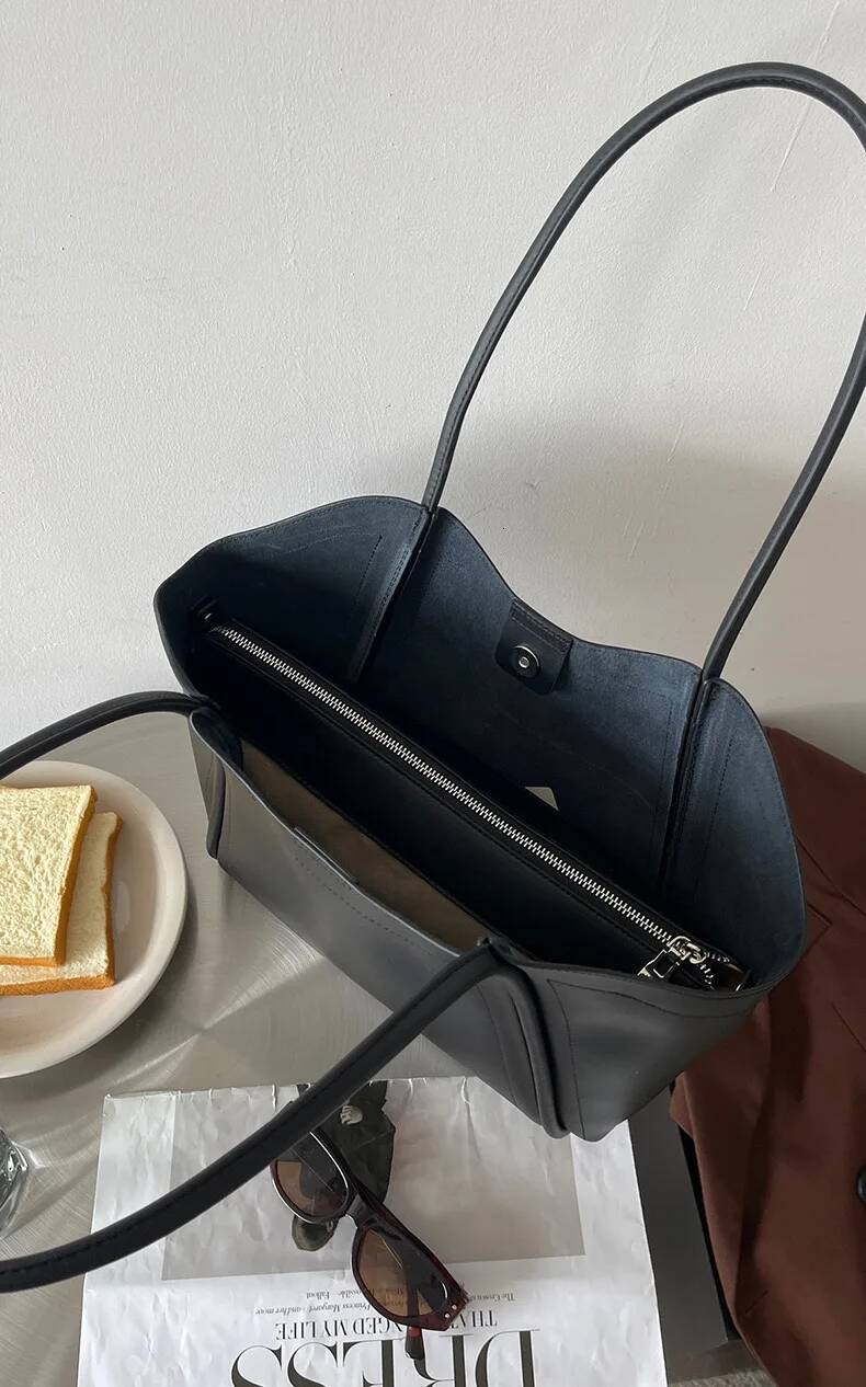 soft leather tote Wing women's handbag high quality underarm shoulder lady work shopper bag large Mother Gift high-quality