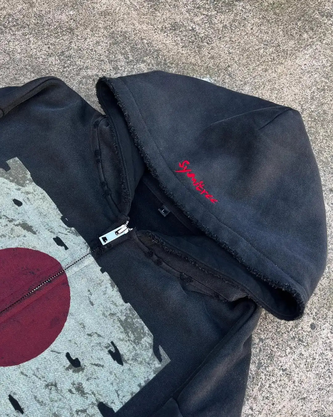 Black Y2K Hiphop Print Sweatshirt Japanese Streetwear Trendy Pullover for European Teens Men Urban Casual Hoodie Harajuku Korean 250811