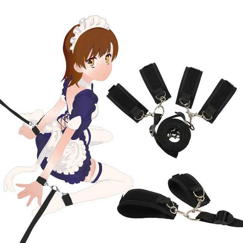Sex Bondage Set With Collar Handcuffs Ankle Restraints Adjustable Thigh BDSM Sex Toy Restraints SM Bondage Sex Toy For CouplesXJ250813
