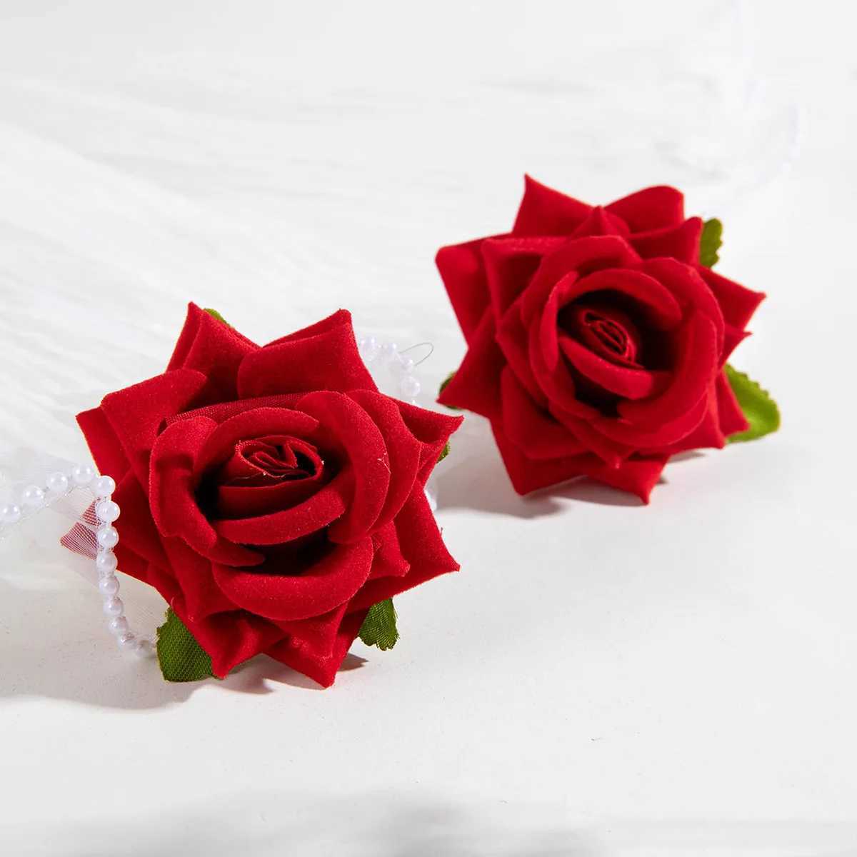 Tocona Pretty Big Rose Flowers Stud Earrings for Women New Simple Trend Design Jewelry Party Accessories Gift Y250812