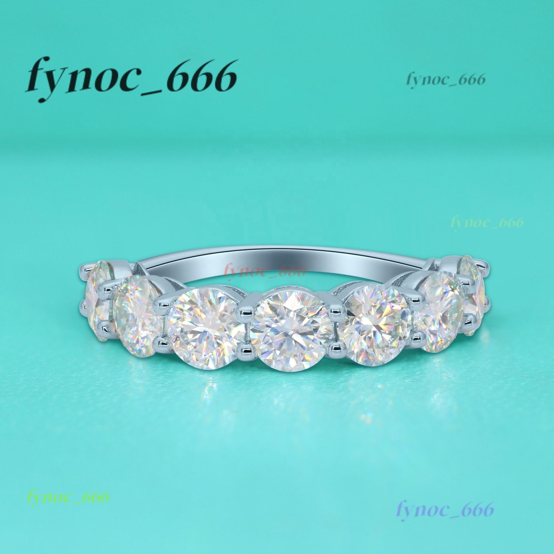 D with GRA Card Round Anniversary Rings 925 Silver Vvs Moissanite Diamond Engagement Ring for Women