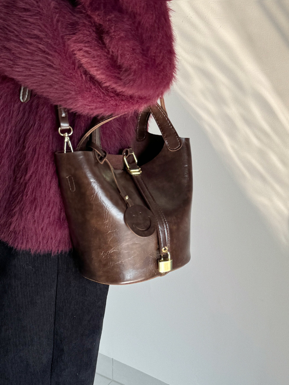 Maillard Handheld Basket for Women 2024 New Fashion Mother-Daughter Bucket Versatile Crossbody Bag Trendy ddmymarket