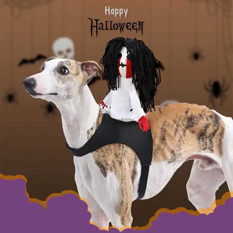 Dog Ghost Riding Costume Halloween Dress-Up Pet Costumes Dog Halloween Cosplay Pet Ghost Riding Outfit Stylish Novelty Halloween XJ250813