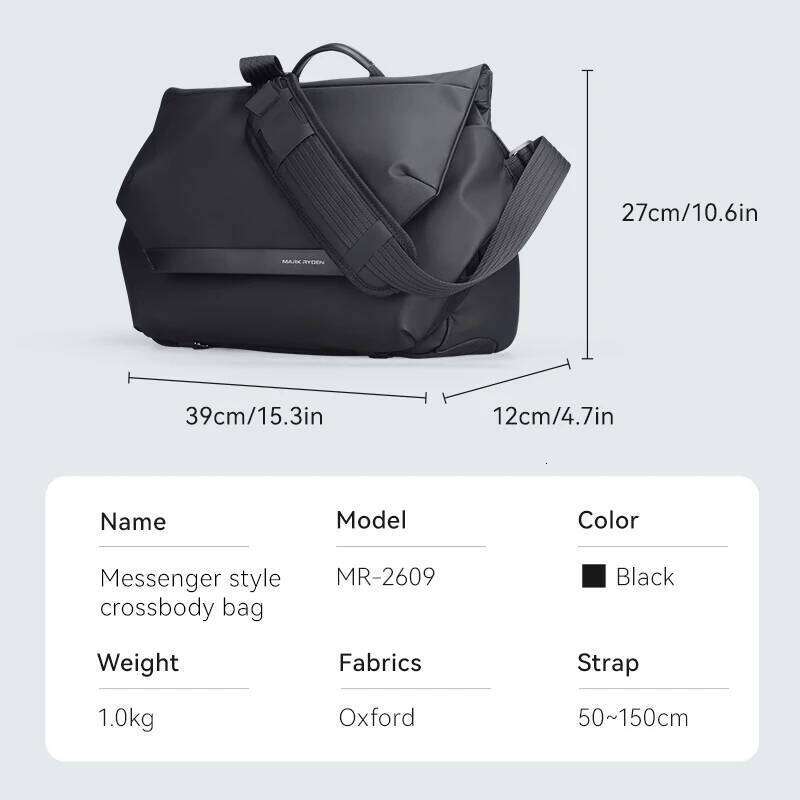 Mark Ryden Multifunction Fashion Shoulder Messenger Large Capacity Leather Crossbody Bag designer bag for men