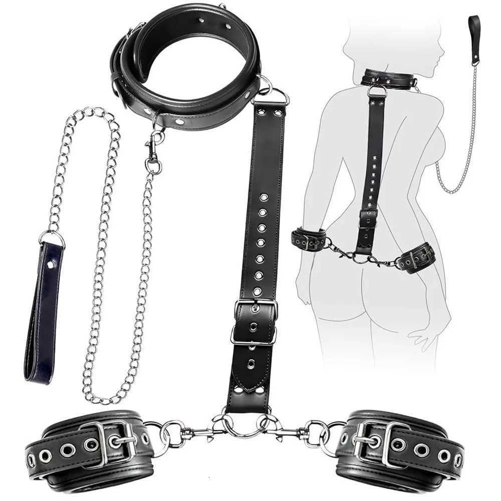 BDSM Couples Sex Bondage Gags Set Traction Chain Handcuffs Collar Adjustable Gear Accessories Slave Beginner Role Play SM ToyXJ250813
