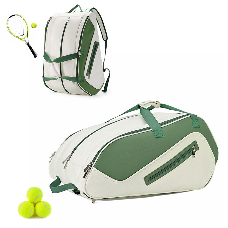 Pickleball Bag Padel Racket Backpack Large Capacity for Men Women Separate Waterproof Shoes Compartment Pickleball Accessories -Pockets Fits 2 to 4 Pa