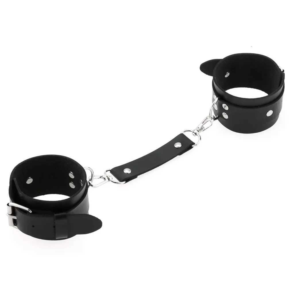 Adult Sex Games Products Punk Gothic Leather Cross Buckle Tied Shackles Sex Products Handcuffs for Sex W250813