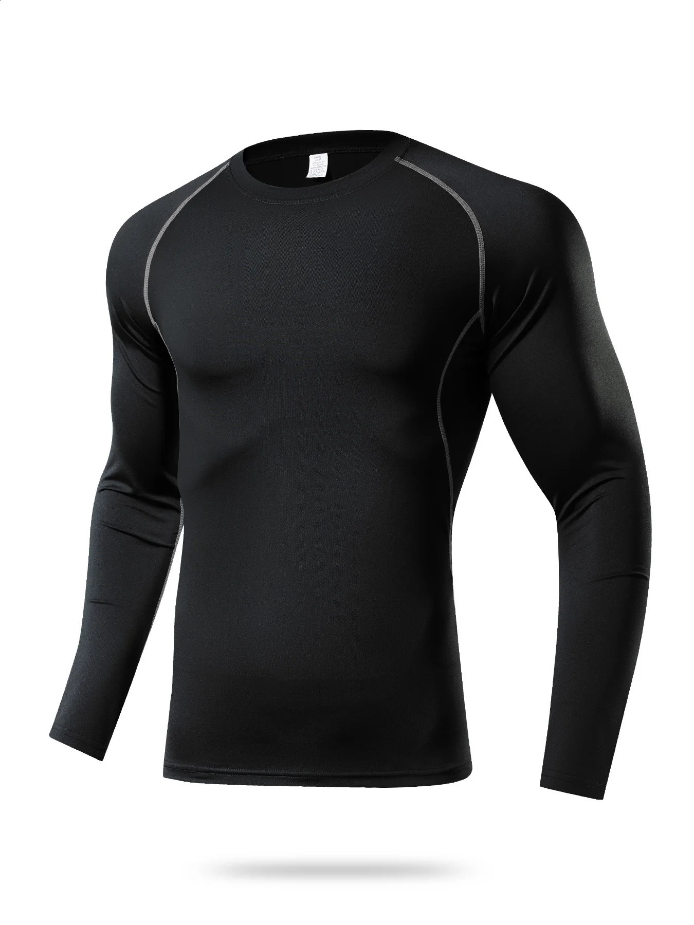 Fitness Clothing Mens Tight Round Neck Long Sleeve Gym Fitness Trainer Sweatshirt Mens Jogging Sweatshirt Tops 250811