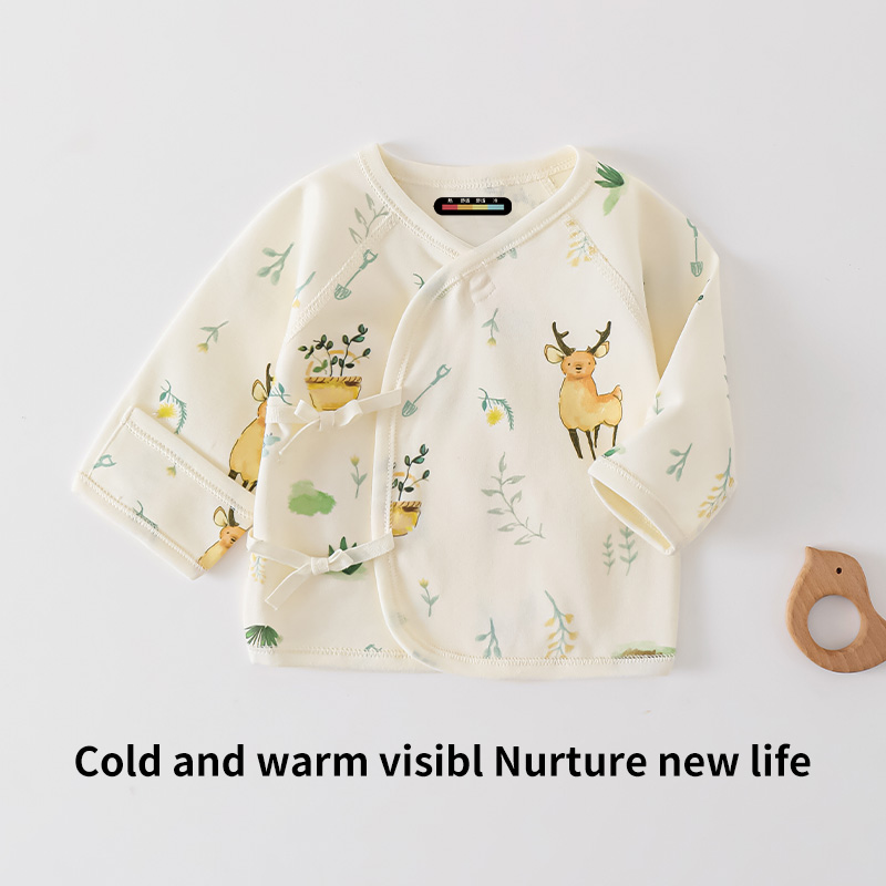 Infant's Lightweight Breathing Long Sleeve T-Shirt Made from Natural Fabric