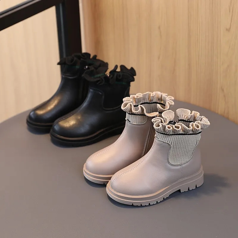 Fashionable and elegant girls zipper boots lightweight nonslip suitable for indoor outdoor campus students aut 250812