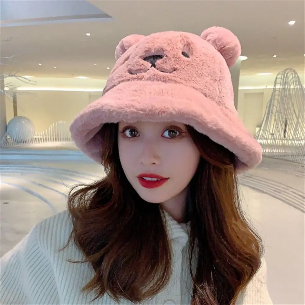 Fashion Warm Thick Basin Hat Soft Plush Fisherman Hat Fur Bucket Hat 250808