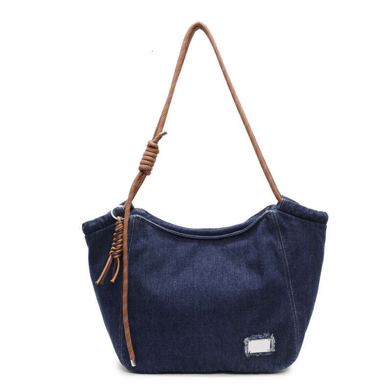 Denim Designer Bags for Women 2025 New Fashionable Single Shoulder Crossbody Large Capacity Student Commuter Luxury Tote Bag