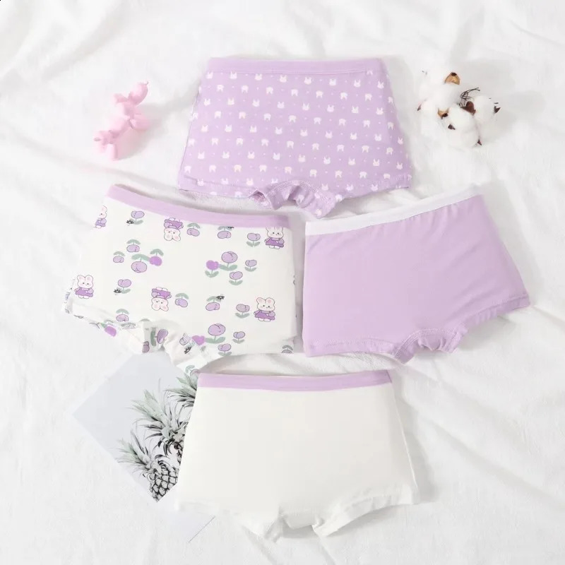 Childrens Cotton Panties Girls Baby Flat Pants Small Middle and Large Children Underwear Boxer Shorts 250812