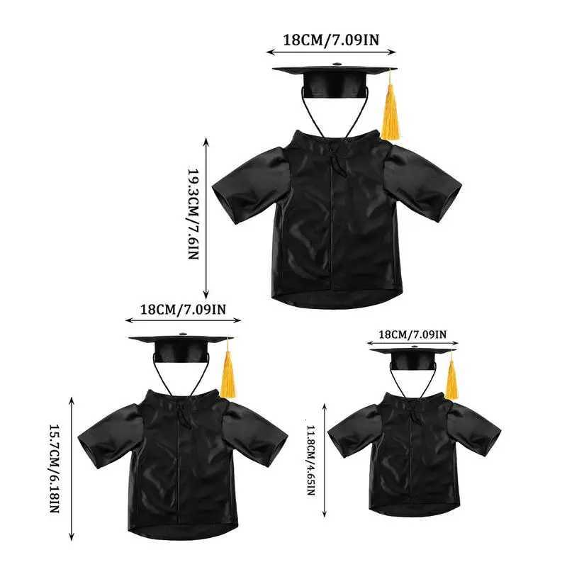 Dog Graduation Hat Washable Dog Graduation Hat And Gown Shirt Costume Set With Tassel Outfits Pet Clothes For Small Breeds Puppy XJ250813