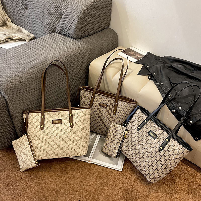 Free Shipping Designer New Women's Tote Bag Large Capacity Korean Luxury Vintage Mother And Child Handbag Retro Versatile Shoulder Bag Casual Sho