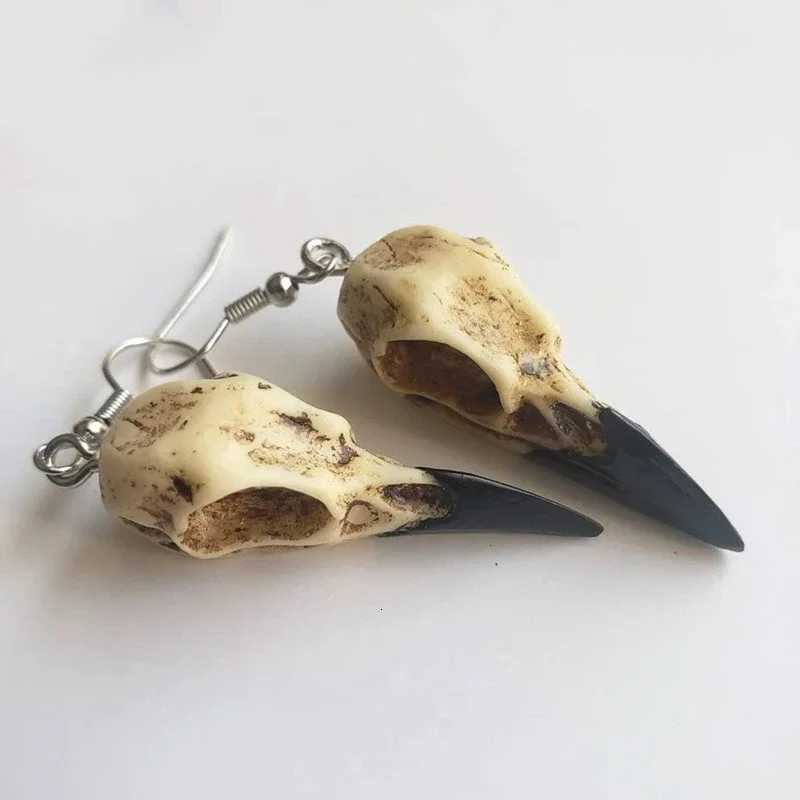3D Raven Skull Earrings Resin Crow Skull Earrings For Women Halloween Party Gifts Wiccan Gift Y250812