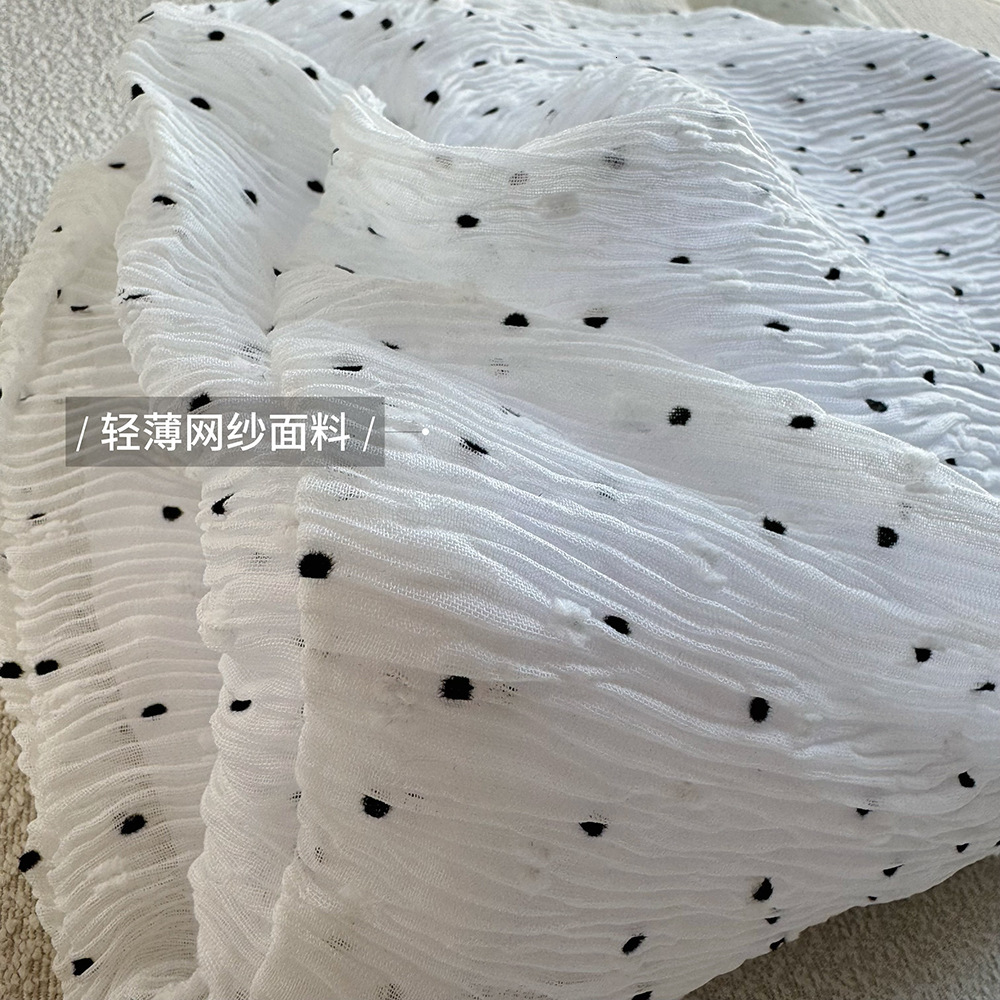 Lightweight Mesh Lazy Style Single Tote Polka Dot Chiffon Color Block Plaid Wide Shoulder Strap Cute Student Bag for Women ddmymarket