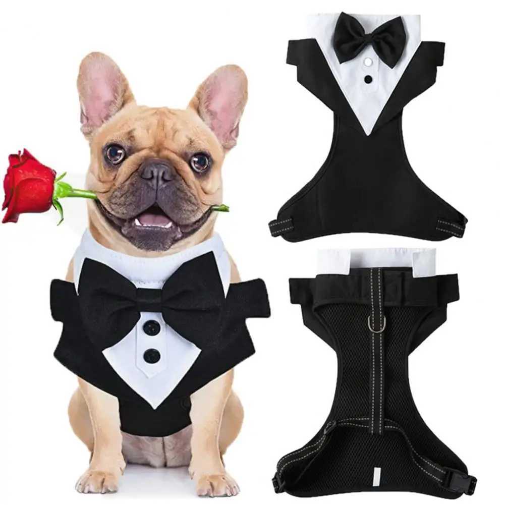 Christmas Dog Costume Pet Halloween Dog Suit Bow Tie Clothes Stylish Wedding Shirt Clothes Formal Tuxedo For Teddy Bulldog XJ250813