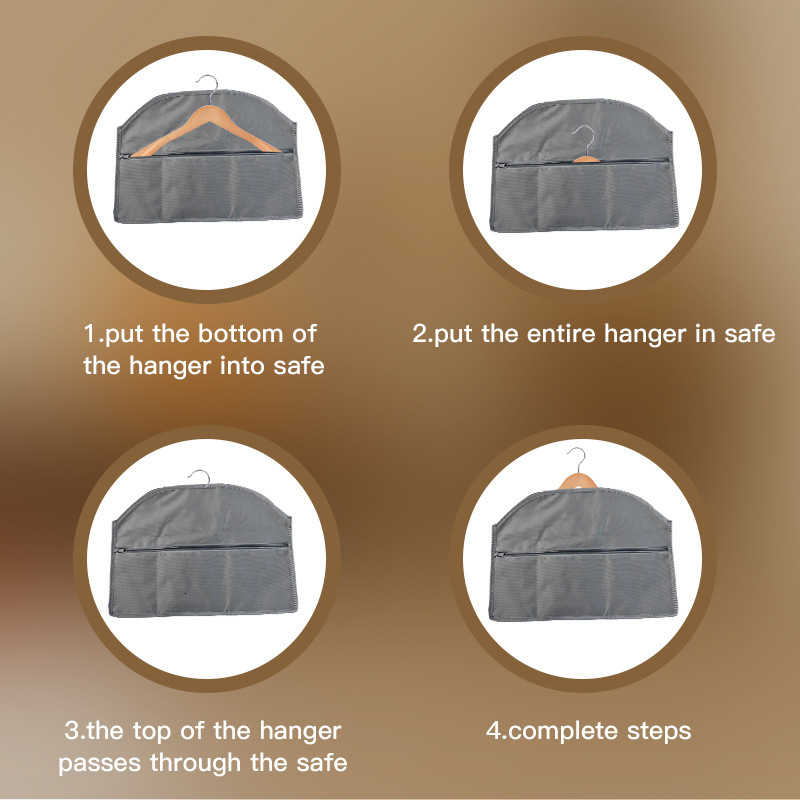 Hook Transfer Safe Hidden Bag Suitable Hanging Clothes Pocket Can Hide Valuables for Home Travel