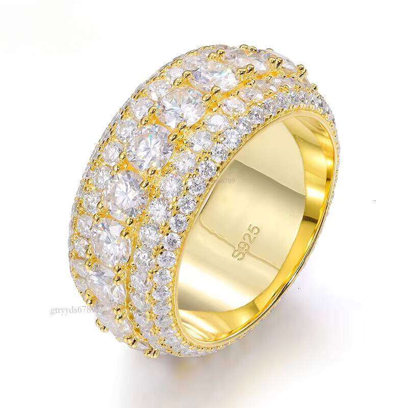 Hip Hop Ring Moissanite Sterling Silver Iced Out Champion Style Men and Women Luxury Jewelry