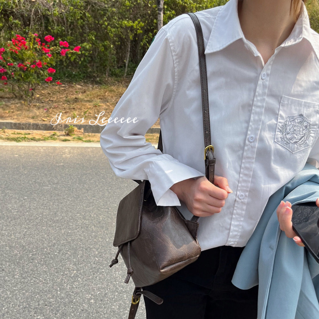 2023 Korean Style Backpack for College Students, Versatile Artistic Backpack, Compact Brown Casual Durable Small Bag ddmymarket