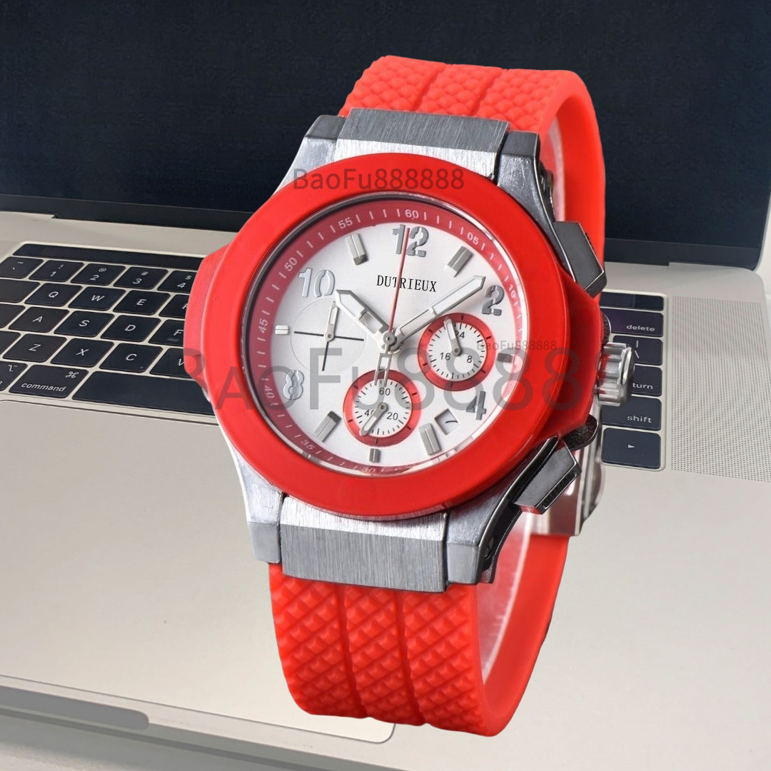 Beautiful Luxury Watches for Men Quartz Wristwatch Rubber Strap Automatic Date Daily Waterproof Fashion Male Sport Design Clocks for Gift Wholesale Dropshipping