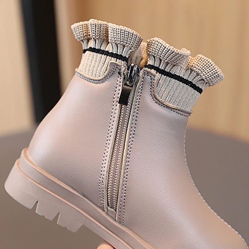 Fashionable and elegant girls zipper boots lightweight nonslip suitable for indoor outdoor campus students aut 250812