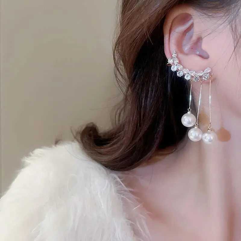 New Classic Elegant Imitation Pearl Dangle Earrings For Women Crystal Long Tassel Exquisite Drop Earring Wedding Jewelry Gifts Y250812