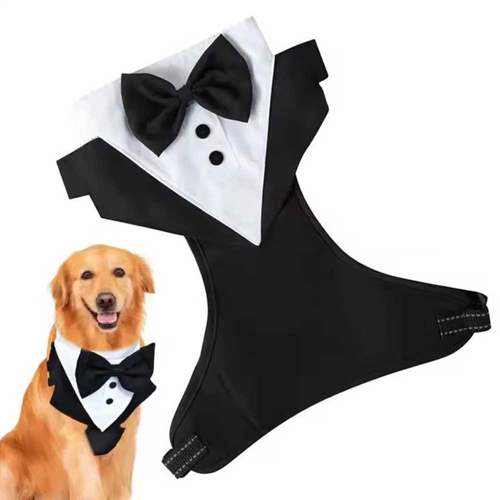 Dogs Tuxedo Wedding Party Suit Dog Formal Tuxedo with Bow Tie Pet Dog Vest Harness Outfit Wedding Attire Dog Tuxedo for Puppies XJ250813