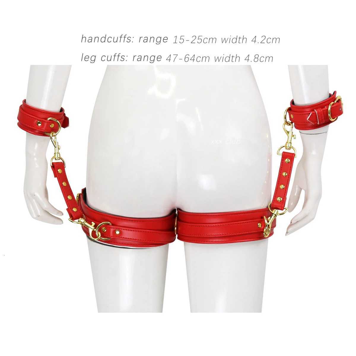 Puppy Play Bondage Restraint Set Thigh Cuffs to Handcuffs Wrist Leg Cuffs Kit Erotic Fetish Sex Toys Adult Games for Couples XJ250813