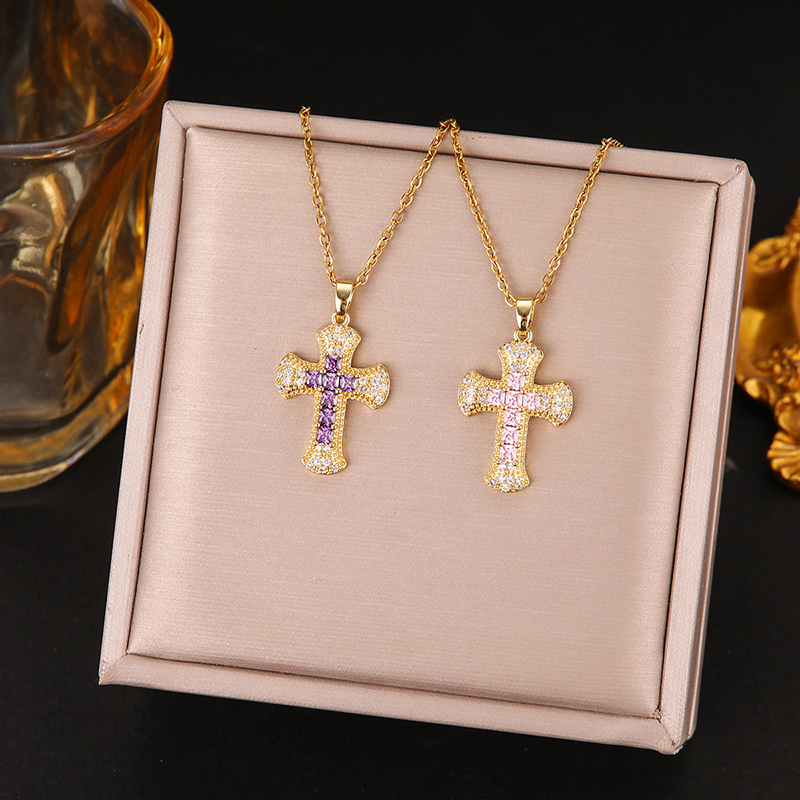 designer necklace Jewelry Necklaces Pendants Pendant Necklaces Lockets Strands Tennis Chokers Chains Simple Diamond Gold Necklace Faith Cross Jewelry
