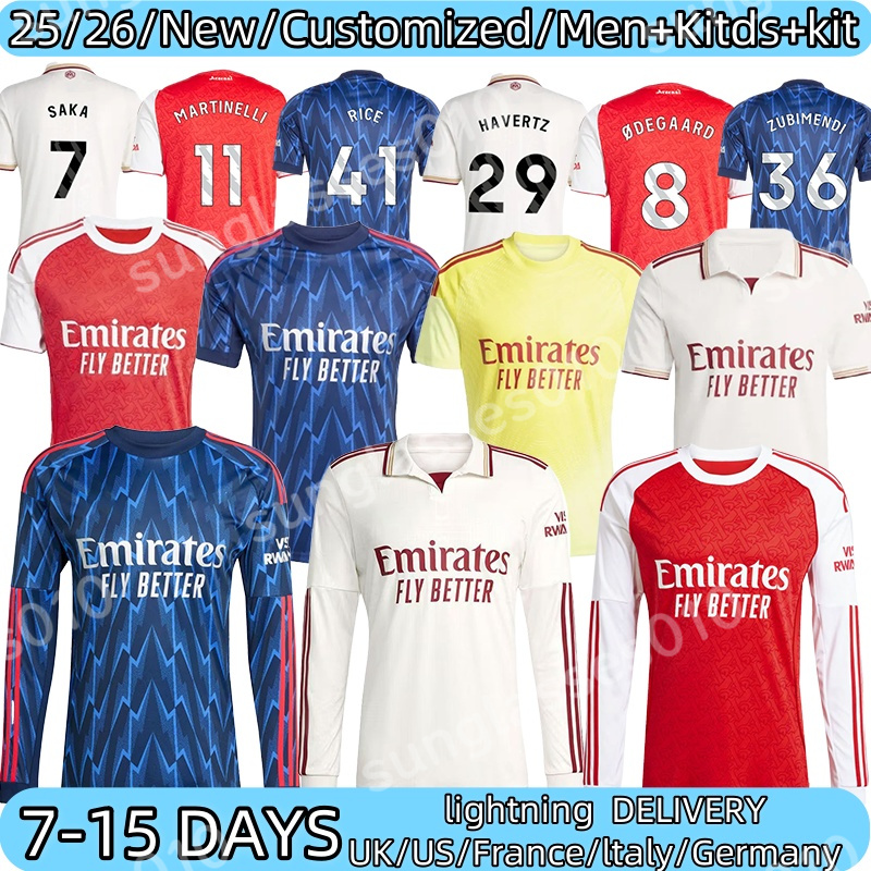 2025 New NWANERI LEWIS-SKELLY arsenalfootball kits G.JESUS ZUBIMENDI TROSSARD Saliba Soccer Madueke Odegaard white Jerseys 25 26 Football Shirt Men Kids Sets Kit