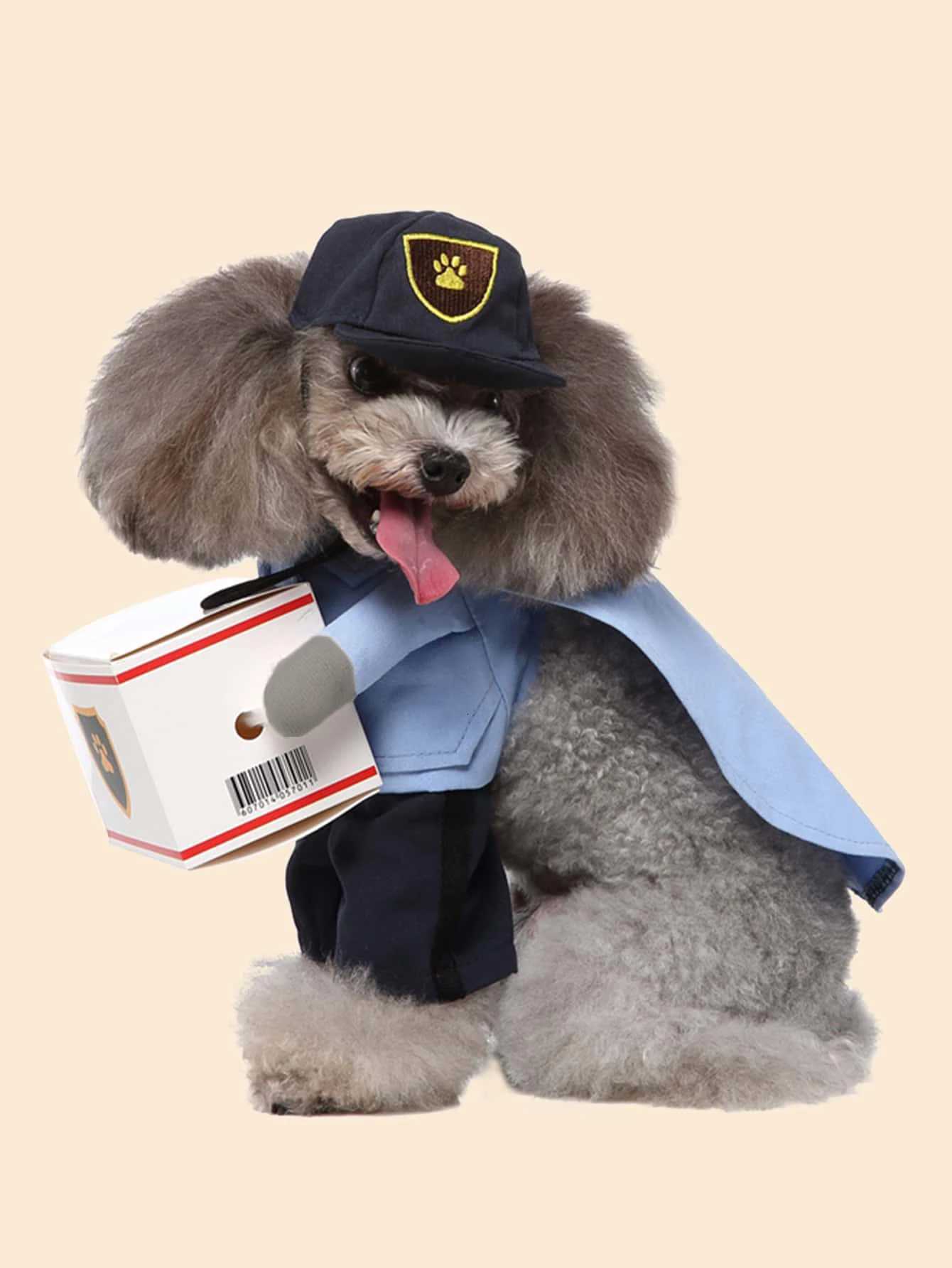 Pet Costume Fashion Courier Style Clothes Halloween Suit With a Hat Costume Apparel for Dogs XJ250813
