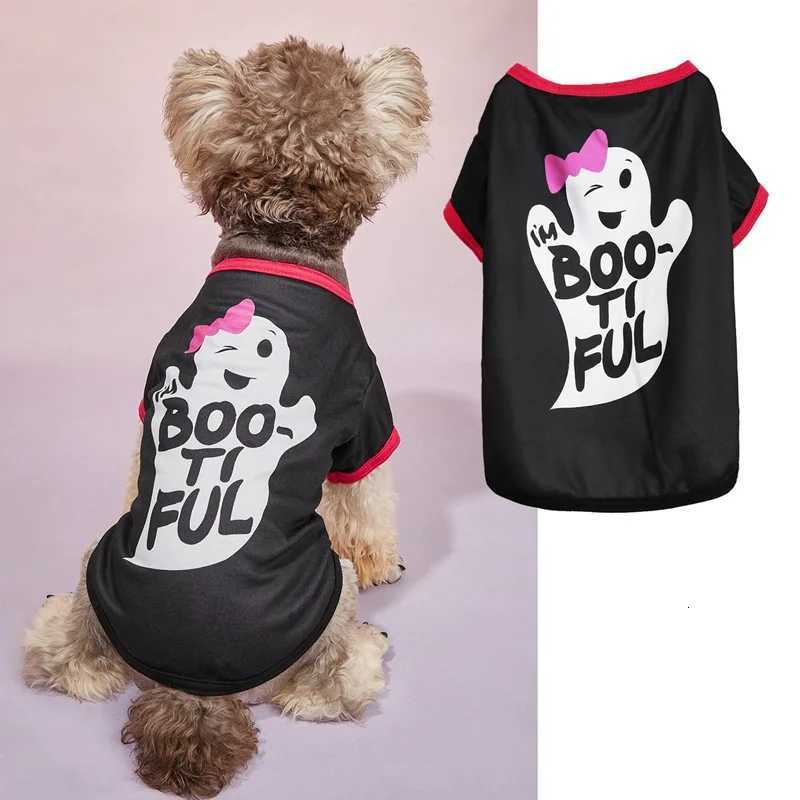 Halloween Pet Clothing Thin Cat Dog Holiday Costume Pumpkin Skull Teddy Funny T-Shirt XJ250813
